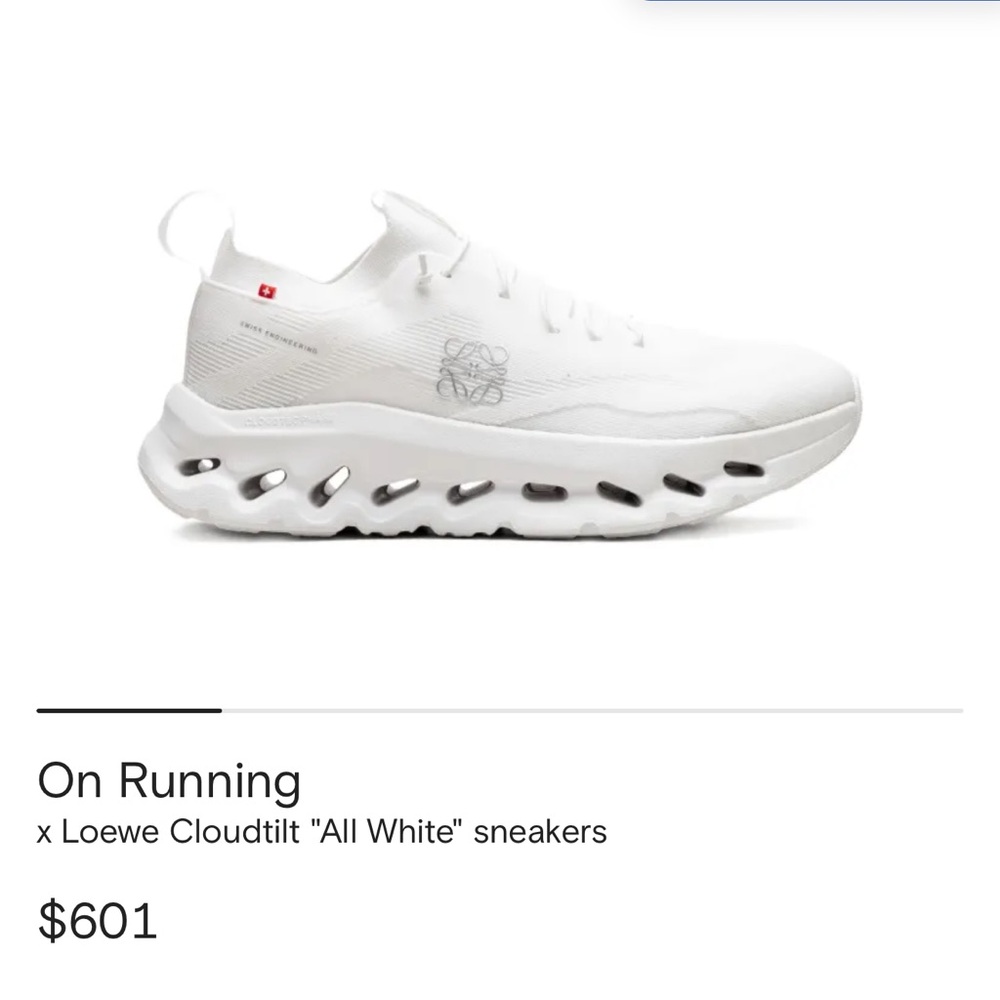 On Running x loewe Cloudtilt White Sneakers